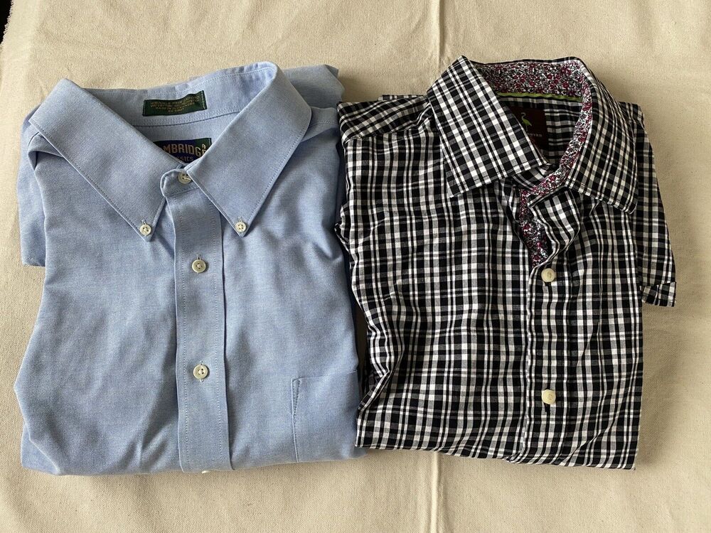 Bundle 2 Long Sleeve Shirts Cambridge Classics 36/37 & Tailorbird XLT